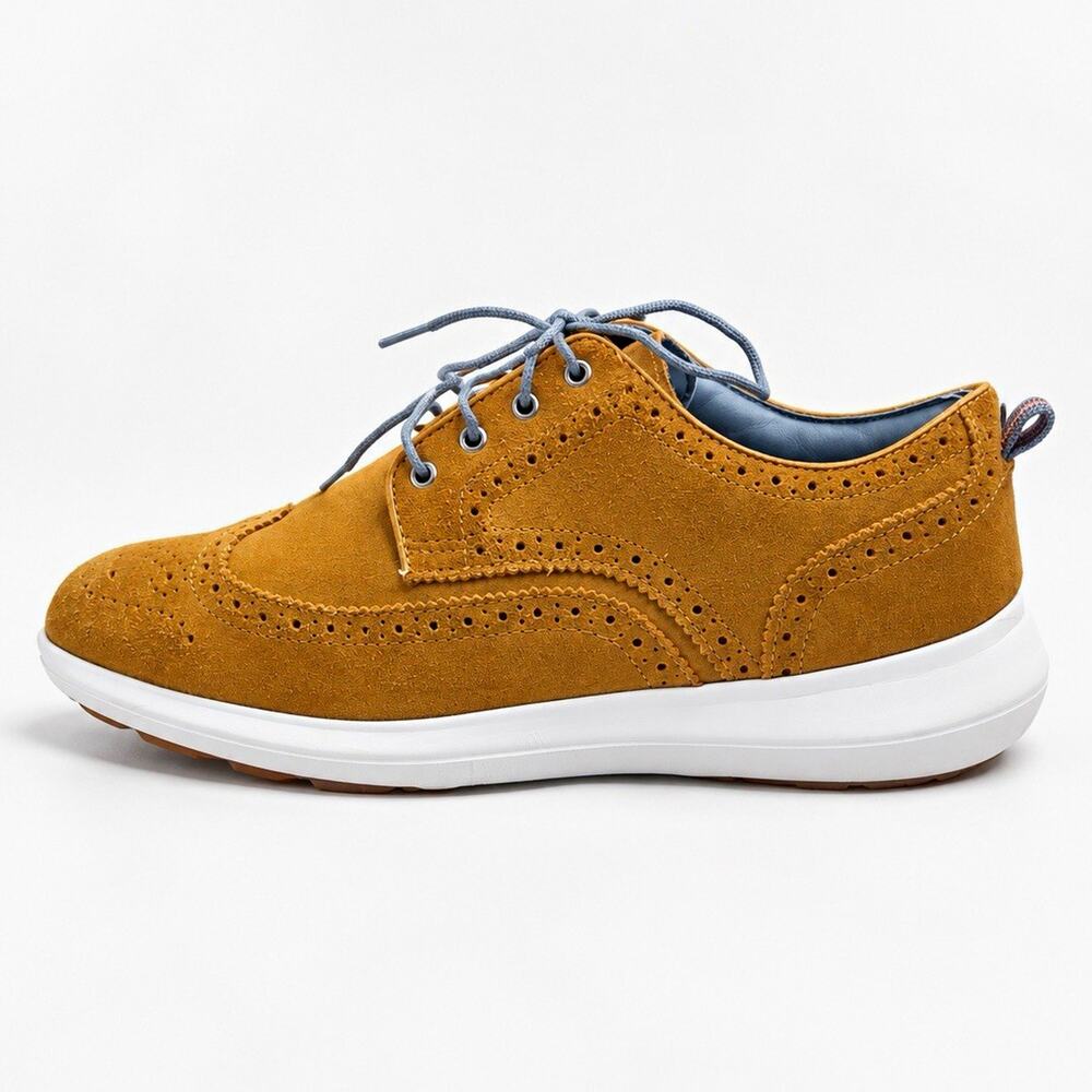FootJoy Flex Le1 Men’s Brown Suede Wingtip Lace-Up Sneakers 9 W MPN 56111